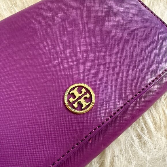 Tory Burch Chain Wallet - Purple Leather - Picture 9 of 9